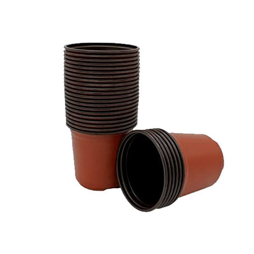 7.2 inch (18 cm) Round Plastic Thermoform Pot  (Set of 20)(Terracota)