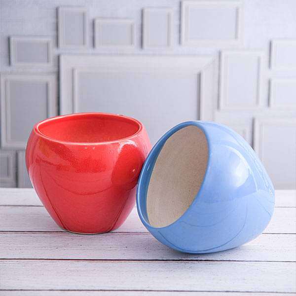 ceramic flower pots online india Buy 5.7 inch (14 cm) Apple Round Ceramic Pots