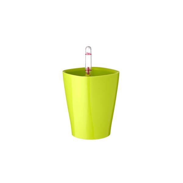 4 inch (10 cm) gw 03 self watering round plastic planter (green) (set of 3) 