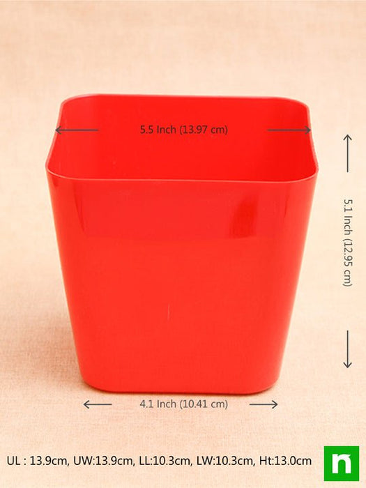 14.5 in. medley square copper plastic planter Buy 5.5 inch (14 cm) Square Plastic Planter with Rounded Edges