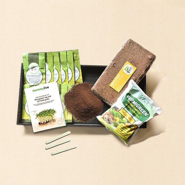 microgreen potting mix Buy Gardening Made Easy with Microgreens Tray and DIY Potting Mix online  from Nurserylive at lowest price