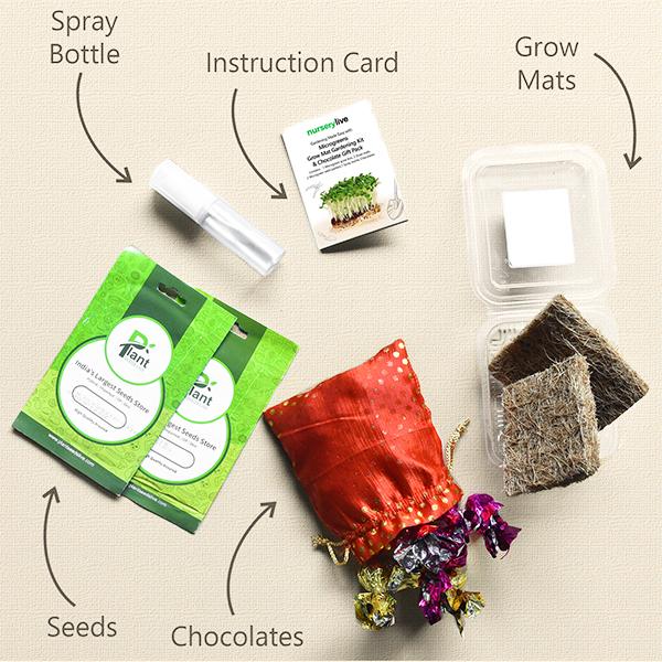 gardening made easy with microgreens grow mat gardening kit and chocolate gift pack 