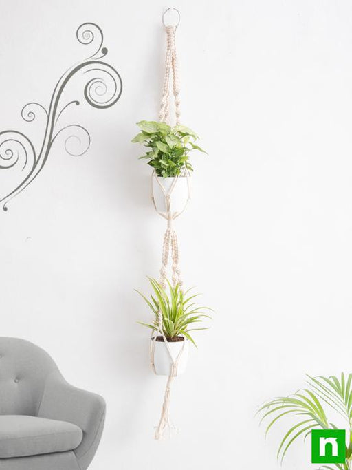 handmade sa001 macrame hanger for plants (cotton 