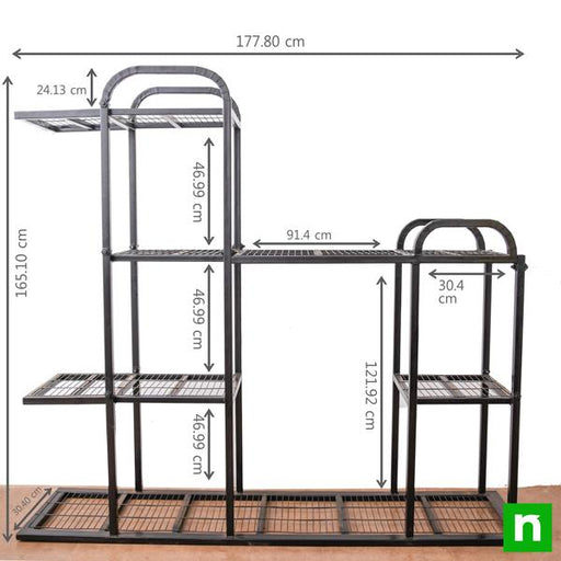 metal planter stand no. nl0137b (rack curved top 