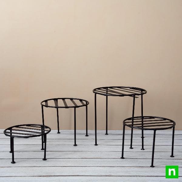 Metal Planter Stands (Round, Set of 4) - Main Image