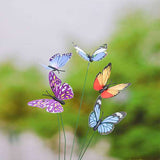 Butterflies plastic miniature garden toys - 5 Pieces