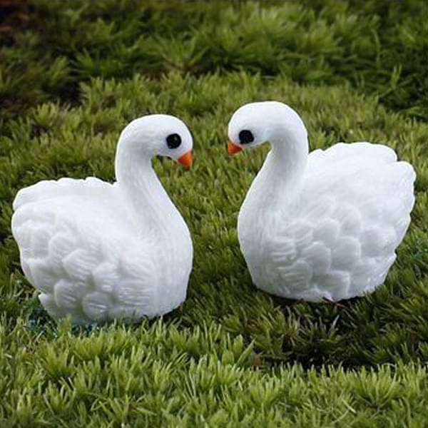 cute ducks plastic miniature garden toys - 1 pair