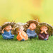cute monks plastic miniature garden toys (big - 4 pieces