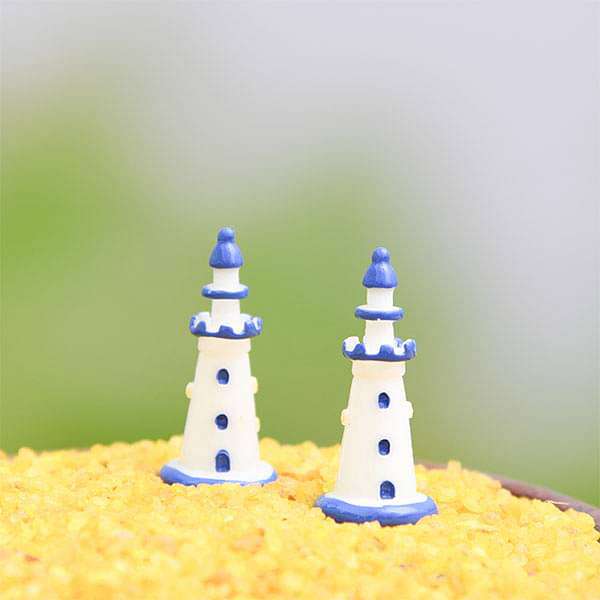 light house plastic miniature garden toy - 1 piece