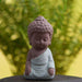 meditating buddha ceramic miniature garden toy (teal green - 1 piece