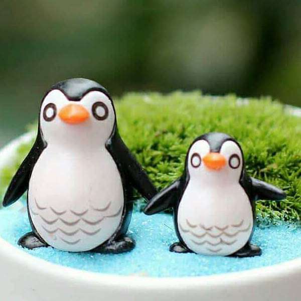 Buy Penguin plastic miniature garden toys Pair online from