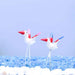 pin flamingos plastic miniature garden toys (colorful) - 1 pair