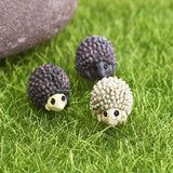 Porcupines plastic miniature garden toys - 3 Pieces