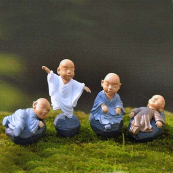 Buy Shaolin Monks plastic miniature garden toys - 4 Pieces online from ...