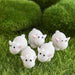 sheep plastic miniature garden toys (white) - 5 pieces