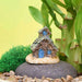 stone house plastic miniature garden toy (coffee) - 1 piece