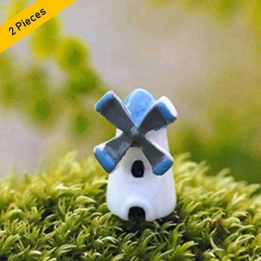windmills plastic miniature garden toys - 2 pieces