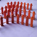 wooden fence miniature garden toys (orange) - 4 pieces