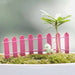 wooden fence miniature garden toys (pink) - 4 pieces