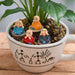 diy prosperity wishes from monks and plant - miniature garden