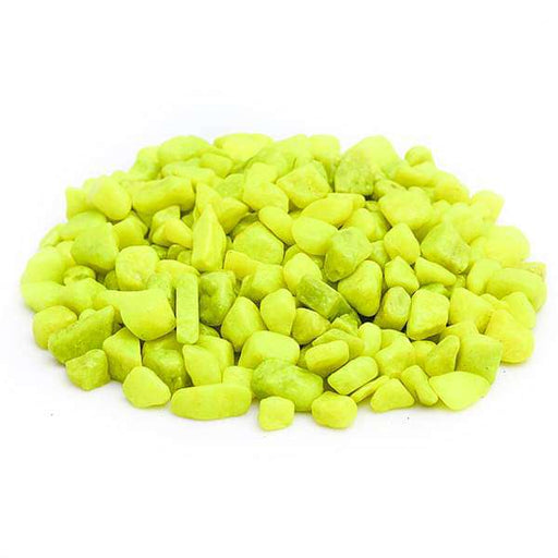 aquarium pebbles (lime yellow - 1 kg