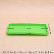 11.2 inch (28 cm) rectangle plastic plate for 11.8 inch (30 cm) bello window planter no. 30 pot (green) (set of 3) 