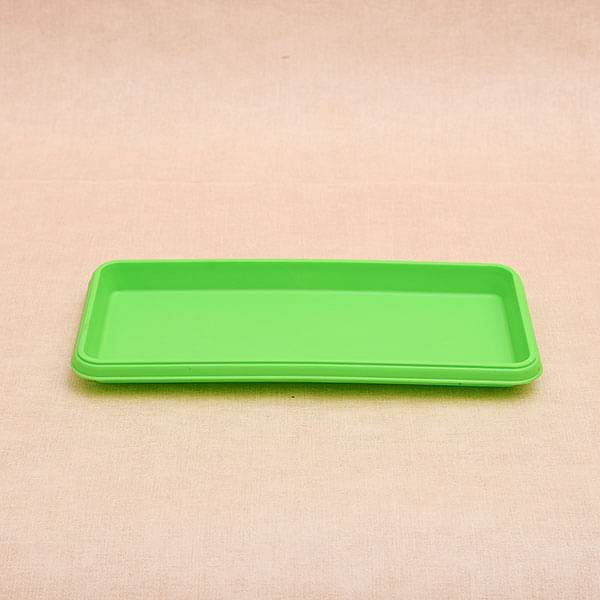 11.2 inch (28 cm) rectangle plastic plate for 11.8 inch (30 cm) bello window planter no. 30 pot (green) (set of 3) 