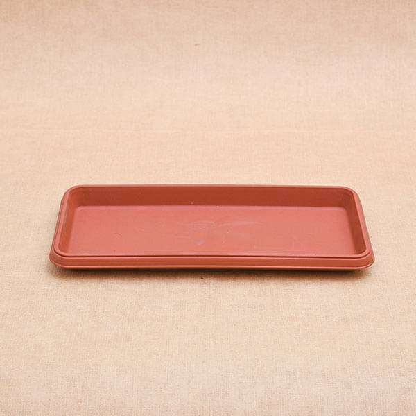 11.2 inch (28 cm) rectangle plastic plate for 11.8 inch (30 cm) bello window planter no. 30 pot (terracotta color) (set of 3) 