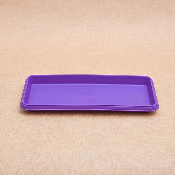 11.2 inch (28 cm) rectangle plastic plate for 11.8 inch (30 cm) bello window planter no. 30 pot (violet) (set of 3) 