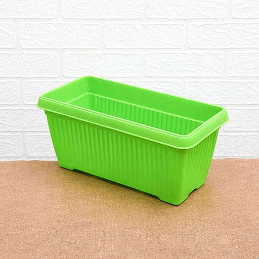 11.8 inch (30 cm) bello window planter no. 30 rectangle plastic pot (green) (set of 6) 
