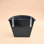 12 inch (30 cm) sml - 009 wall mounted d shaped fiberglass planter (black)
