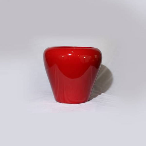 13 inch (33 cm) rnd - 5 apple round fiberglass planter (red)