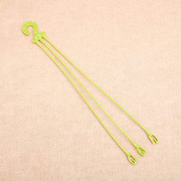 14.9 inch (38 cm) plastic hanger for planters (lime yellow) (set of 6) 