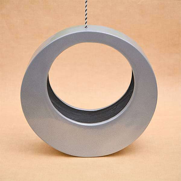 15 inch (38 cm) sml - 014 moon fiberglass planter (silver color)
