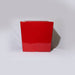 16 inch (41 cm) sqr - 11 square cube fiberglass planter (red)