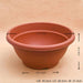 17.7 inch (45 cm) bowl no. 45 round plastic pot (terracotta color) (set of 3) 