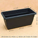 17.7 inch (45 cm) small window rectangle plastic pot (black) (set of 3) 
