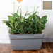 23.6 inch (60 cm) barca no. 60 stone finish rectangle rotomoulded plastic planter with wheels (sand color) 