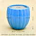 3.1 inch (8 cm) vertical ridges pattern round ceramic pot (blue) (set of 2) 