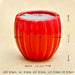 3.1 inch (8 cm) vertical ridges pattern round ceramic pot (red) (set of 2) 
