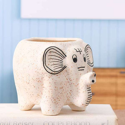 elephant shaped plant pot Buy 3.7 inch (9 cm) Elephant Shape Marble Finish Ceramic Pot (White) (set of 2) online from Nurserylive at lowest price