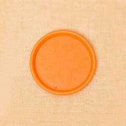 3.7 inch (9 cm) round plastic plate for 4 inch (10 cm) grower pots (orange) (set of 6) 