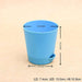 3.9 inch (10 cm) krish no. 10 self watering round plastic planter (turquoise) (set of 6) 