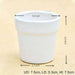 3 inch (8 cm) round ceramic pot with rim (white) (set of 3) 