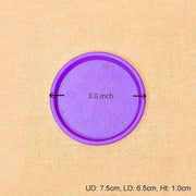3 inch (8 cm) round plastic plate for 3 inch (8 cm) grower pots (violet) (set of 6) 