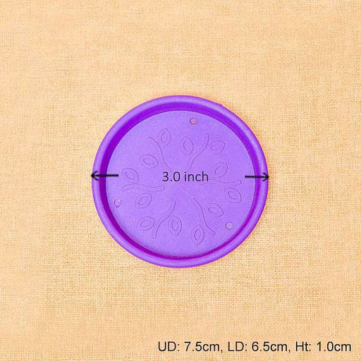 3 inch (8 cm) round plastic plate for 3 inch (8 cm) grower pots (violet) (set of 6) 