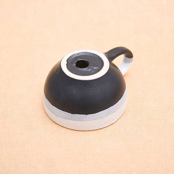 4.4 inch (11 cm) cp001 cup shape round ceramic pot with plate (white 