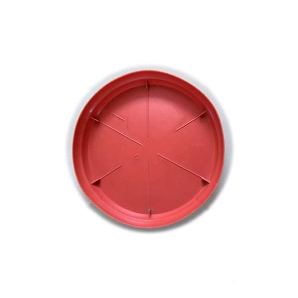 4.9 inch (12 cm) round plastic plate for 6.1 inch (15 cm) green no. 5 planter (terracotta color) (set of 6) 