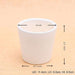 4 inch (10.1 cm) round ceramic pot (white) (set of 3) 