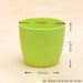 5.3 inch (13 cm) ronda no. 1412 round plastic planter (green) (set of 6) 